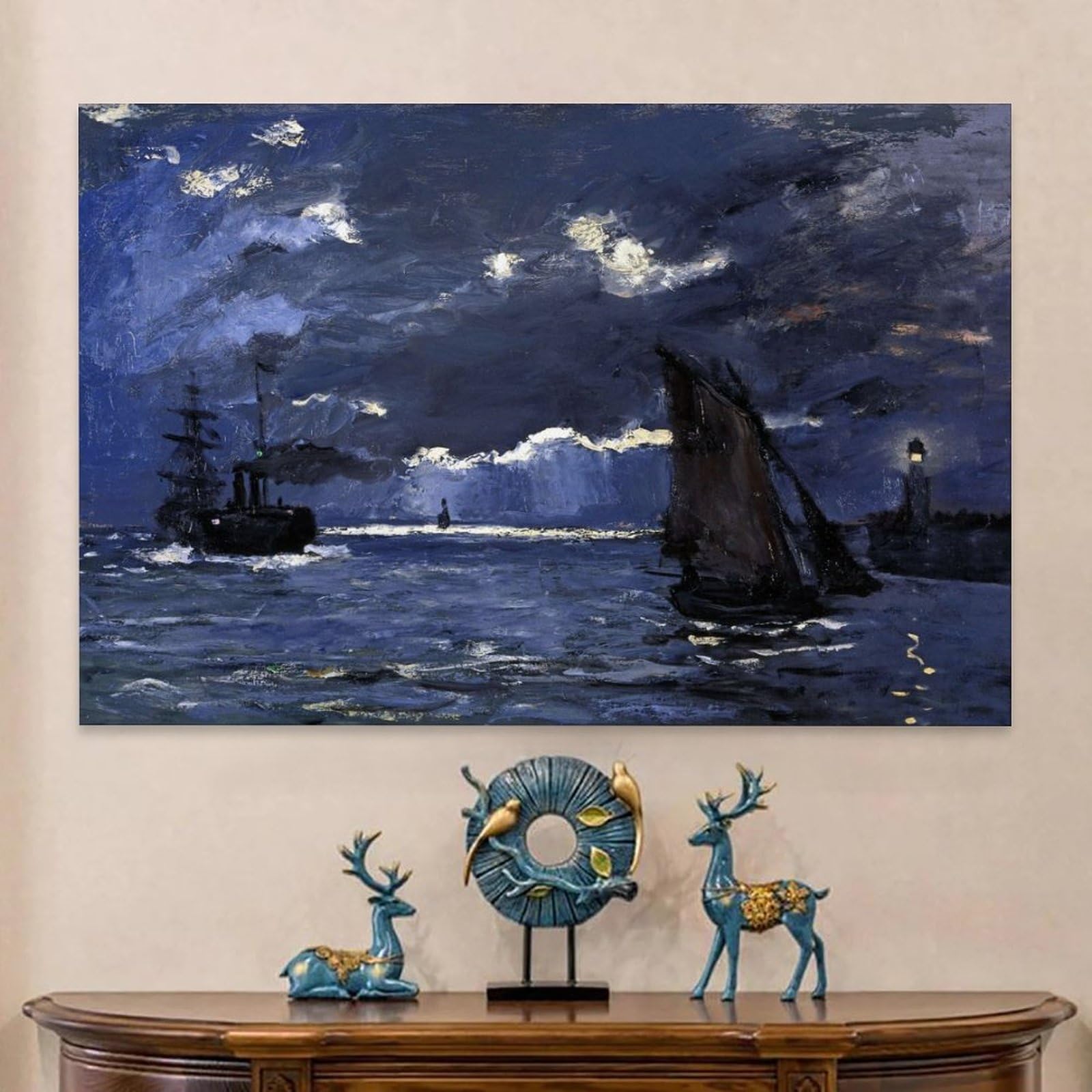 Amazon.co.jp: クロード・モネ 海景ポスター 1864 年にクロード・モネ